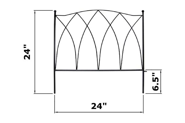 Bảng điều khiển hàng rào dây rào chắn động vật biên giới sân vườn trang trí 24 in x 10 ft